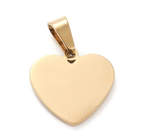 StudsRin™ Heart Charm Necklace Custom Personalized Engraved, Love Pendant