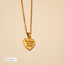 Cargar imagen en el visor de la galería, StudsRin™ Heart Charm Necklace Custom Personalized Engraved, Love Pendant
