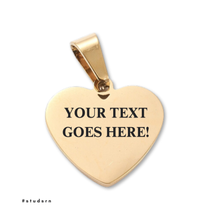 Load image into Gallery viewer, StudsRin™ Heart Charm Necklace Custom Personalized Engraved, Love Pendant
