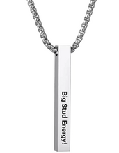 Ladda upp bild till gallerivisning, StudsRin™ Personalized 3D Bar Necklace
