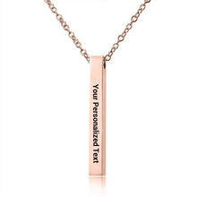 Load image into Gallery viewer, StudsRin™ Personalized 3D Bar Charm Necklace
