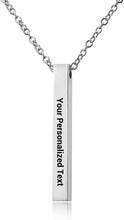 Load image into Gallery viewer, StudsRin™ Personalized 3D Bar Charm Necklace
