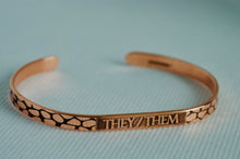 Load image into Gallery viewer, StudsRin™ Pronoun Collection Personalized Cuff Bracelet
