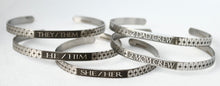 Load image into Gallery viewer, StudsRin™ Pronoun Collection Personalized Cuff Bracelet
