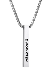 Ladda upp bild till gallerivisning, StudsRin™ Personalized 3D Bar Necklace
